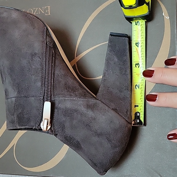 Enzo Angiolini Dark Grey Suede Booties - Picture 14 of 14